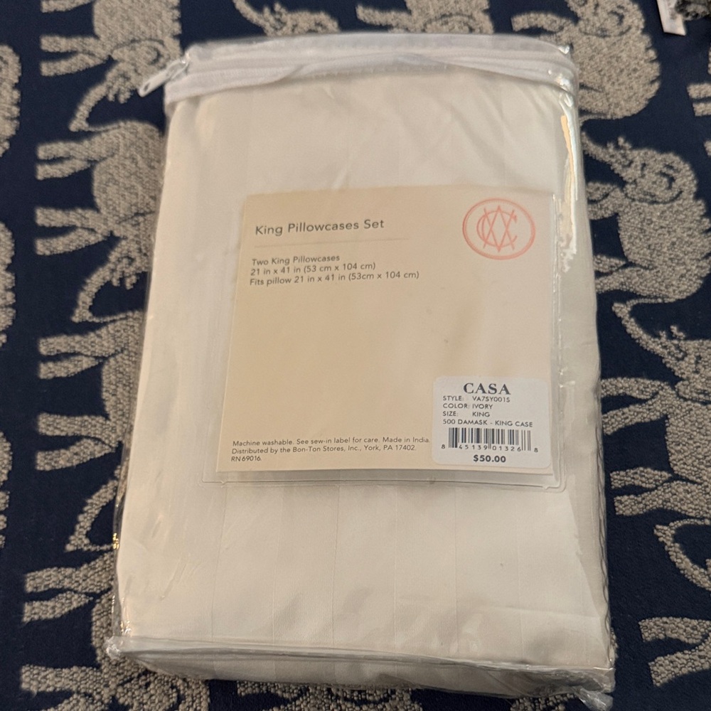 Victor Alfaro White Luxury Pillowcase Set